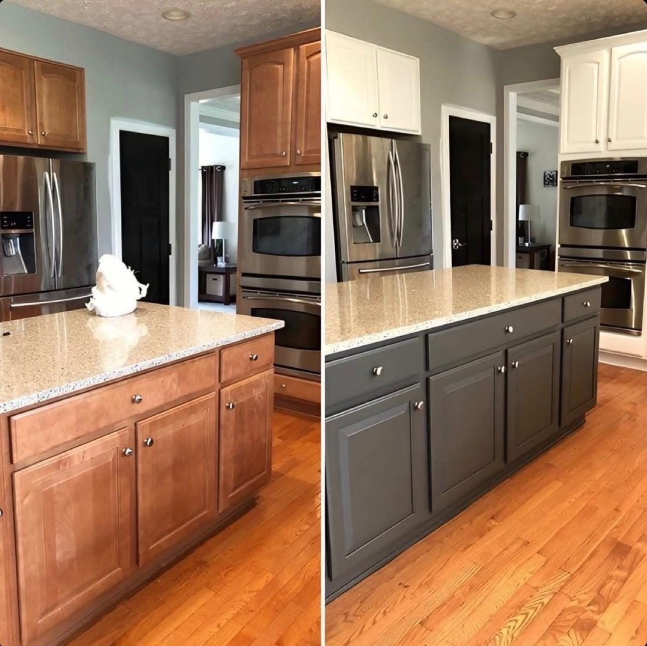 Kitchen island · before & after — FirstClass Services project