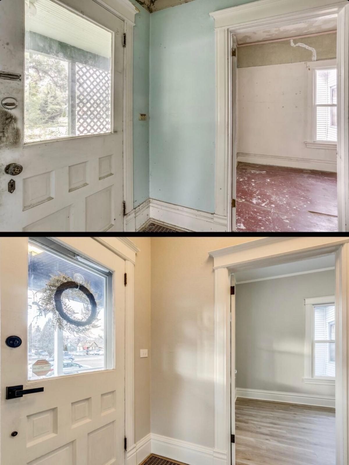 Door & room refresh · before & after — FirstClass Services project